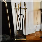 D36. Brass fire tools. 31”h - $28 